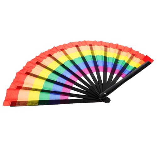 Homoyoyo Bunter Bambus faltfächer Retro handfächer mit Stabilem Bambusgestell Leichter Praktischer Tanz Dekorationsfächer als und Wanddeko von Homoyoyo