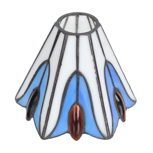 Homoyoyo Bunter Glas Lampenschirm Glasornament Lichtabdeckung für Deckenleuchte Wandlampe Tischlampe Wohnraumdekoration Einfache Montage Langlebig und Staubschützend von Homoyoyo
