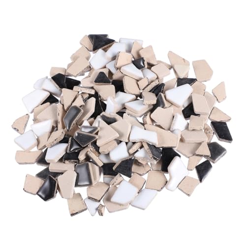 Homoyoyo DIY Keramik Mosaiksteine Zweifarbig Unregelmäßige Fliesen für Heimdekoration Robuste Bastelmaterialien mit Glatter Oberfläche Sicher und Langlebig für Kreative Handarbeiten von Homoyoyo