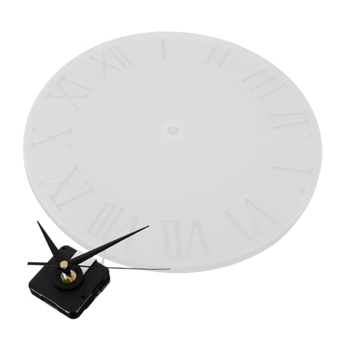 Homoyoyo DIY Silikon Uhr Gießform mit Römischen Zahlen Langlebige Uhr Silikonform inklusive Uhrwerk für Resin Wanduhren Basteln Kinderzimmer Büro Dekoration von Homoyoyo