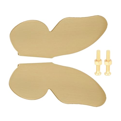 Homoyoyo Dekorativer Schmetterling Messinggriff Goldfarbene Schrankgriffe Massivem Messing für Küchenschränke Langlebig Korrosionsbeständig Stilvolles Design für Schlafzimmer und Bad von Homoyoyo