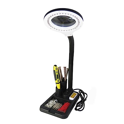 Homoyoyo Desktop LED Lupe mit Tischlampe Energiesparend Langlebig Einstellbare Beleuchtung für Elektronik Schmuck Hobbys für Senioren und Bastelarbeiten Schwarz Homoyoyo Desktop LED Lupe mit Tischlampe Energiesparend Langlebig Einstellbare Beleuchtung für Elektronik Schmuck Hobbys für Senioren und Bastelarbeiten Schwarz von Homoyoyo