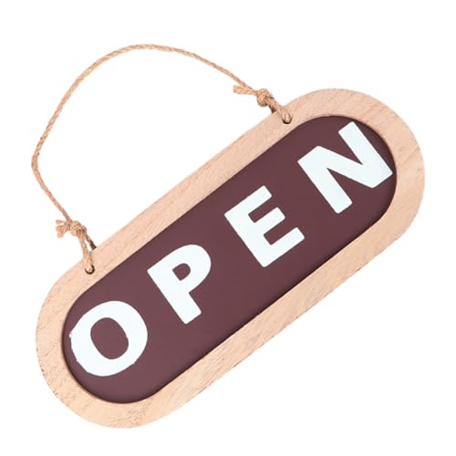 Homoyoyo Doppelseitiges Holz Geschäftsschild Open Closed Schild Vintage Stil Tür Dekoration für Restaurant Bar Hotel Vielseitig Einsetzbar Attraktives Geschäftsschild von Homoyoyo