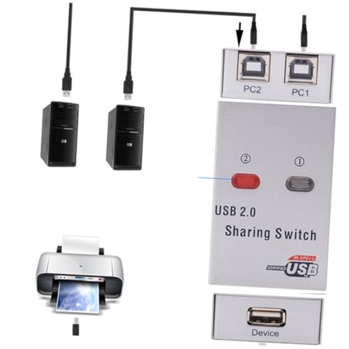 Homoyoyo Automatischer Drucker USB-Sharing-Scanner 2 Ports Unternehmen Persönliche Nutzung von Homoyoyo