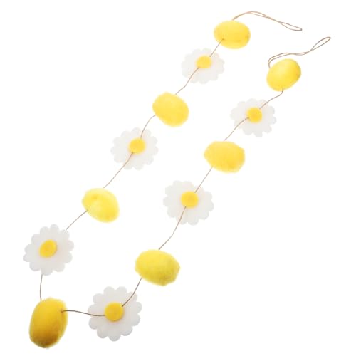 Homoyoyo Easter Banner mit Sonnenblumen Filz Hängedekoration für Osterparty Indoor und Outdoor Wohn und Festtagsdeko Mehrzweck Wand und Türgirlande von Homoyoyo