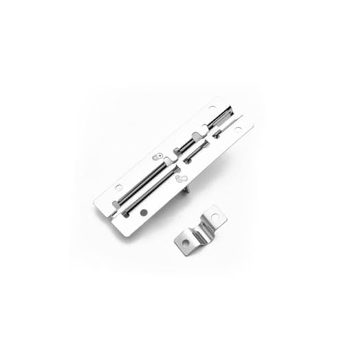 Homoyoyo Edelstahl Riegel Anti diebstahl Schiebeschloss mit Daumenverriegelung für Badezimmer Türen Fenster Langlebig Korrosionsbeständig Stabile Montage mit Langem Bolzen Silberfarben von Homoyoyo