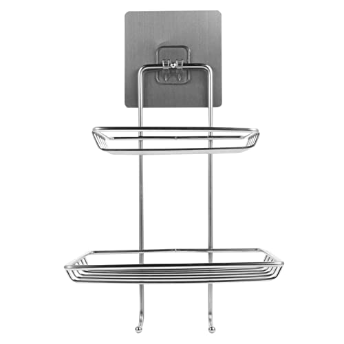 Homoyoyo Edelstahl Seifenhalter Für Badezimmer Und Küche Wandmontierte Ablage Ohne Bohren Mit Saugnäpfen Für Seifen Und Schwämme Langlebig Und Pflegeleicht Homoyoyo Edelstahl Seifenhalter Für Badezimmer Und Küche Wandmontierte Ablage Ohne Bohren Mit Saugnäpfen Für Seifen Und Schwämme Langlebig Und Pflegeleicht von Homoyoyo