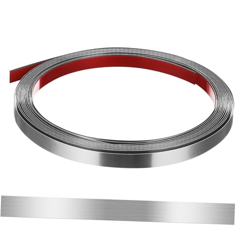 Homoyoyo Edelstahl Zierleiste Selbstklebend Wand Deckenleiste Modern Poliert Peel And Stick Metall Molding für Spiegel Kamin Möbel und Wanddekoration von Homoyoyo