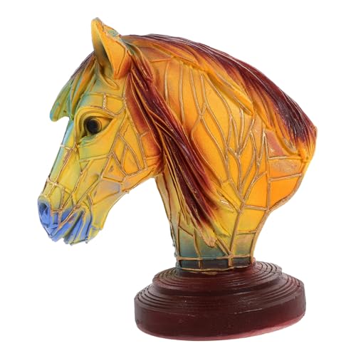 Homoyoyo Einzigartige Resin Pferd Tischlampe Kleine Nachttischlampe mit Sanftem Licht Dekorative Schreibtischlampe für Schlafzimmer und Wohnzimmer Stimmungsvolle LED von Homoyoyo