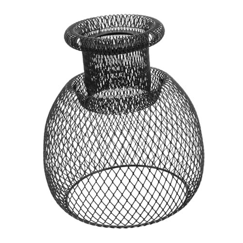 Homoyoyo Eisen Lampenschirm für Pendelleuchte Dekorativer Hohler Lampenabdeckung Industrieller Stil Geeignet für Decken Wandleuchten Langlebig Schwarz DIY Beleuchtungszubehör von Homoyoyo