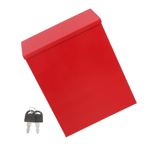 Homoyoyo Eisen Wandbriefkasten Vintage Stil mit Schloss Großer Kapazität Wandmontage Briefkasten für Büro und Zuhause Sicherer Wetterfester Postkasten für Außenbereich von Homoyoyo