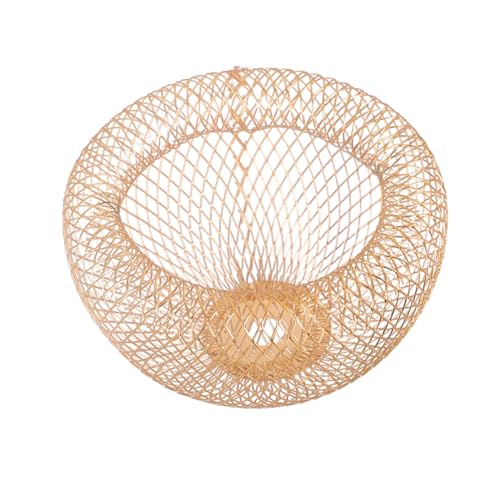 Homoyoyo Eisendraht Lampenschirm Vogelhausform Goldfarben Dekorative Hängelampe für Wohnzimmer Langlebiger Lampenüberzug Einfache Montage Vintage Stil Geeignet für Zuhause und Hotel von Homoyoyo