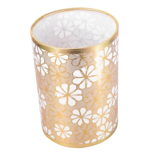 Homoyoyo Eleganter Goldfarbener Stoff lampenschirm mit Weißem Blumenmuster Gerader Ersatzschirm für Tischlampen Leichte Langlebige Abdeckung Einfacher Austausch für Schreibtisch Homoyoyo Eleganter Goldfarbener Stoff lampenschirm mit Weißem Blumenmuster Gerader Ersatzschirm für Tischlampen Leichte Langlebige Abdeckung Einfacher Austausch für Schreibtisch von Homoyoyo