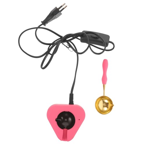 Homoyoyo Elektrischer Wachsschmelzer Set mit Löffel Wiederverwendbarer Wachserhitzer in Rosa Kompakt und Stilvoll für Wachssiegel Hobby und DIY Perfektes für Siegel Liebhaber und von Homoyoyo