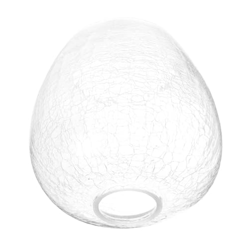 Homoyoyo Ersatz Lampenschirm aus Eiscrack Glas Transparenter Glas Lampenschirm für Fassung DIY Kreativer für Hängeleuchte und Wandlampe Lochmaß von Homoyoyo