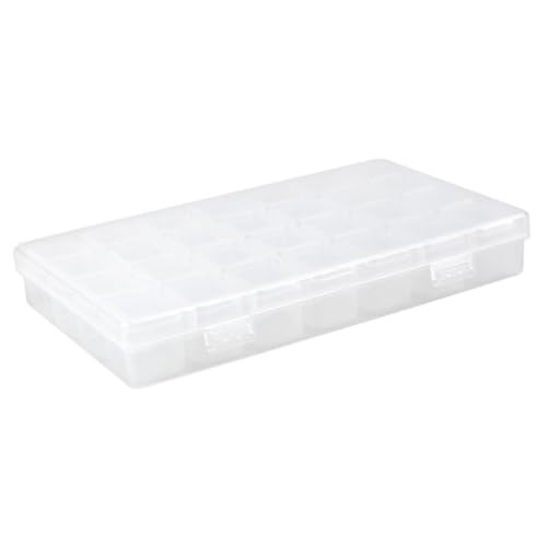 Homoyoyo Fächer Aufbewahrungsbox Transparent Kunststoff Schmuckkasten Nagelverzierungen Perlen Organizer Kompakt für Ohrringe Armbänder Ringe Platzsparend von Homoyoyo
