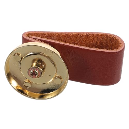 Homoyoyo Fake Kunstleder Möbelgriff Braun Vintage Stil Schrankgriff mit Einzelloch für Kleiderschränke Schuhschrank Einfache Montage und Elegante Optik von Homoyoyo