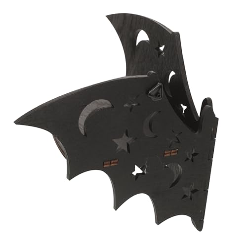Homoyoyo Fledermaus- Aus Holz Im Gothic-Stil – Gruseliges Wandregal Für Badezimmer Schlafzimmer Und Wohnzimmer – Ästhetisches Kristallregal Für Eine Unheimliche Atmosphäre Zuhause von Homoyoyo