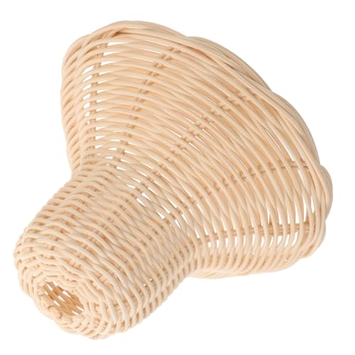Homoyoyo Geflochtener Rattan Lampenschirm Hängelampe Leicht Burrfrei Dekorativer Lampenschirm Für Schlafzimmer Wohnzimmer Restaurant Hotel Rustikaler Stil von Homoyoyo