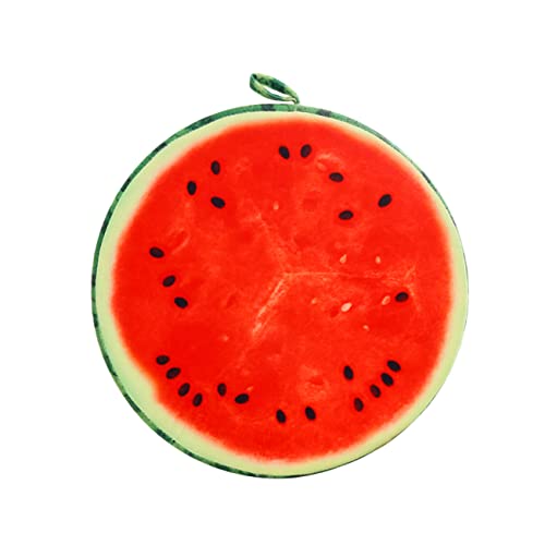 Homoyoyo Gefülltes Obstkissen Kinderdekoration Wassermelonen-Sitzkissen Akzentkissen Obst-Sitzkissen Wassermelonenkissen Plüsch-Geschenk Dekorieren Matte Haustier Kind von Homoyoyo