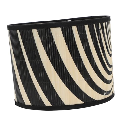 Homoyoyo Geometrischer Holz Lampenschirm Dekorativer Lichtschutz Abdeckung für Tisch Stehlampe Retro Vintage Stil Wohnraum Beleuchtung Zubehör von Homoyoyo