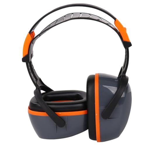 Homoyoyo Geräuschreduzierende Over Ear Ohrenschützer Leichter Komfortabler Gehörschutz für Arbeit Schlaf und Studium Effektive Lärmabsorption Tragbar und Vielseitig Einsetzbar in Orange von Homoyoyo