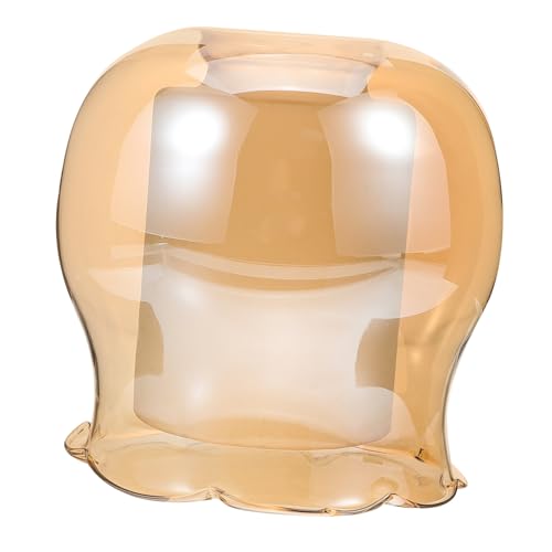 Homoyoyo Glas Lampenschirm Bernsteinfarben Doppelglas Ersatzschirm für Pendelleuchte Wandlampe Robust Transparent Einfache Montage Sanfte Beleuchtung Minimalistisches Design für Gemütliche von Homoyoyo