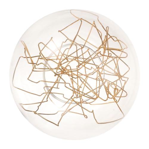 Homoyoyo Glas Lampenschirm Kugel Transparent Rund Ersatzlampenschirm Deckenleuchte Dekorativer Lampenschirm mit Goldfarbener Drahtstruktur für Wohnzimmer Schlafzimmer Homoyoyo Glas Lampenschirm Kugel Transparent Rund Ersatzlampenschirm Deckenleuchte Dekorativer Lampenschirm mit Goldfarbener Drahtstruktur für Wohnzimmer Schlafzimmer von Homoyoyo