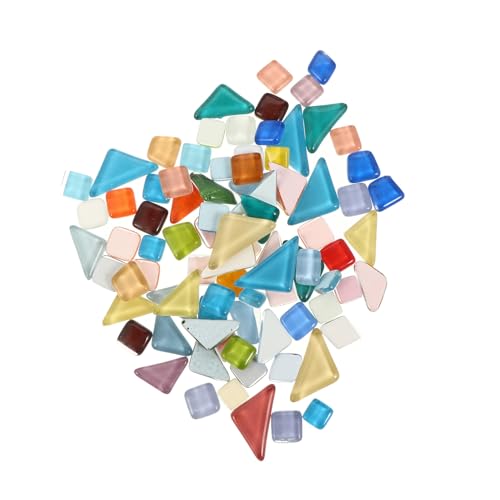 Homoyoyo Glasmosaiksteine Bunte Mosaikfliesen Verschiedene Formen DIY Bastelsteine für Kreative Handwerksprojekte und Heimdekoration von Homoyoyo