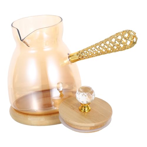 Homoyoyo Glass Turkish Pot mit Hitzebeständigem Langem Griff Robustes Glas Aromatischer Handbrüh-kaffeekocher für Herd Stilvolles Design für Türkischen Kaffee und Teezubereitung Homoyoyo Glass Turkish Pot mit Hitzebeständigem Langem Griff Robustes Glas Aromatischer Handbrüh-kaffeekocher für Herd Stilvolles Design für Türkischen Kaffee und Teezubereitung von Homoyoyo
