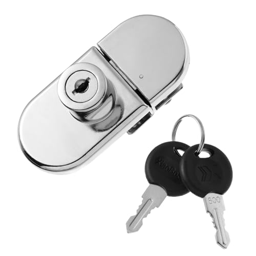 Homoyoyo Glasvitrinenschloss mit Schlüsselsicherung Rostfreier Metallriegel Leichtes Design Einfache Montage Schutzrandintegriert Geeignet für Einzel Doppeltüren von Theken und Vitrinen Homoyoyo Glasvitrinenschloss mit Schlüsselsicherung Rostfreier Metallriegel Leichtes Design Einfache Montage Schutzrandintegriert Geeignet für Einzel Doppeltüren von Theken und Vitrinen von Homoyoyo