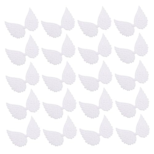 Homoyoyo Glitzernde Engelsflügel 30 Stücke Selbstgemacht Engel Flügel Cupcake Topper Weihnachtsbaum Dekoration Bastelzubehör für Kinder und Erwachsene Kunsthandwerk Ornamente von Homoyoyo