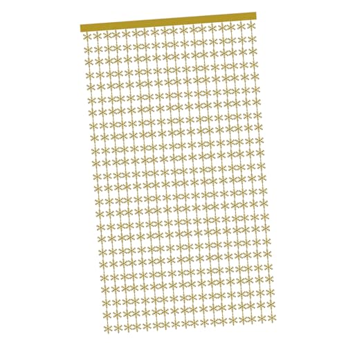 Homoyoyo Goldfarbener Schneeflocken Lametta Vorhang Party Hintergrund Girlande mit Selbstklebendem Fransen Design Festliche Fenster und Türdeko für Shower Hochzeit und Geburtstag von Homoyoyo