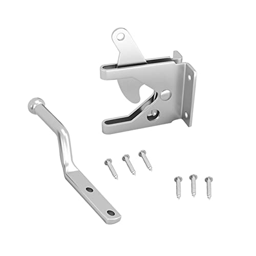 Homoyoyo Gravity Lever Gartentor Schloss Schiebebolzen Türriegel Selbstverriegelnd mit Montageschrauben für Holztür Metalltür Zauntor Privatsphäre Zaun Sicherung von Homoyoyo