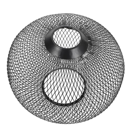 Homoyoyo Hängelampe Lampenschirm Metallgeflecht Geometrisch Leuchtenschirm für Fassung Esszimmer Wohnzimmer Pendelleuchte Ersatzschirm Schwarz von Homoyoyo
