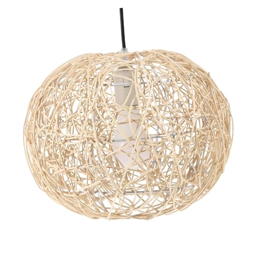 Homoyoyo Hängender Lampenschirm Vintage Rattan Deckenleuchte mit Durchmesser für Wohnzimmer und Schlafzimmer eine Warme Homoyoyo Hängender Lampenschirm Vintage Rattan Deckenleuchte mit Durchmesser für Wohnzimmer und Schlafzimmer eine Warme von Homoyoyo
