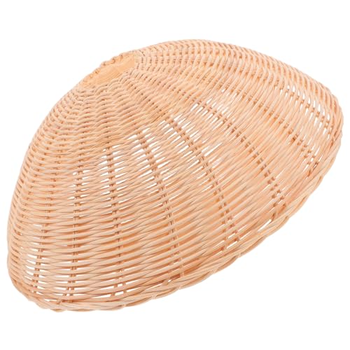 Homoyoyo Handgefertigter Rattan Lampenschirm Hängelampe Dekor Langlebiger Innenbereich Ersatz für Restaurant Hotel Wohnzimmer Rustikales Design von Homoyoyo