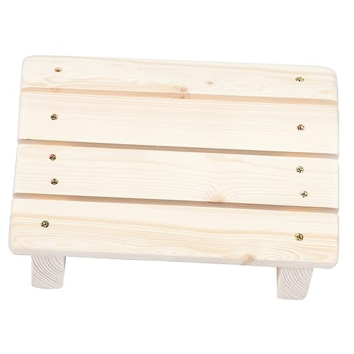 Homoyoyo Holzfußhocker Für Schreibtisch Und Haushalt Bequeme Fußstütze Zum Ausruhen Leicht Und Tragbar Sitzhocker Aus Holz Für Büro Und Zuhause von Homoyoyo