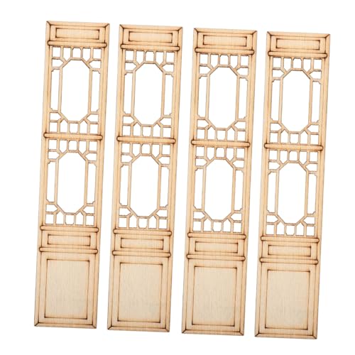 Homoyoyo Holz Mini Tür Fenster Dekoratives Bastelset für Leichte Holzscheiben zum Bemalen DIY Handwerksmaterial für Hobby und Lernspielzeug von Homoyoyo
