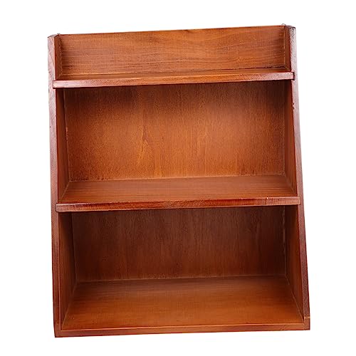Homoyoyo Holz Multi Layer Aufbewahrungsregal mit DREI Kompakter Sundries Organizer für Zuhause Büro Schlafzimmer und Arbeitsplatz Platzsparendes und Vielseitiges Mehrschicht Regal von Homoyoyo