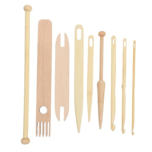 Homoyoyo Holz Webstuhlwerkzeuge Für Handgemachte Tapisserie Mit Webhaken Und DIY Strickwerkzeugen Inklusive Webwerkzeuge Für Anfänger Und Fortgeschrittene von Homoyoyo