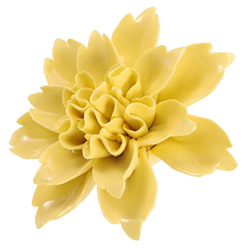 Homoyoyo Keramikblumen An Der Wand Wandblumen Aus Keramik Wandskulptur Blumenwandschmuck Wandbehang Keramik Wandkeramik Wandskulptur Blumen Geschenk Einfach 3D Porzellan von Homoyoyo