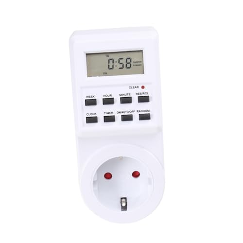 Homoyoyo Kleiner Elektronischer Innen Steckdosen Timer mit Leistungsmesser Stecker Einfaches And Play Design für Stromsparen und Zeitschaltautomatik Homoyoyo Kleiner Elektronischer Innen Steckdosen Timer mit Leistungsmesser Stecker Einfaches And Play Design für Stromsparen und Zeitschaltautomatik von Homoyoyo