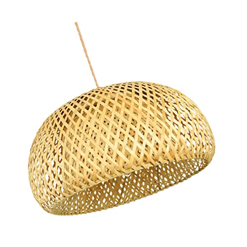 Homoyoyo Kleiner Rattan Lampenschirm Handgefertigter Deckenlampenschirm Multifunktionale Hängelampe Dekorativ für Wohnzimmer Restaurant und Hochzeit Langlebig und Vielseitig Einsetzbar von Homoyoyo