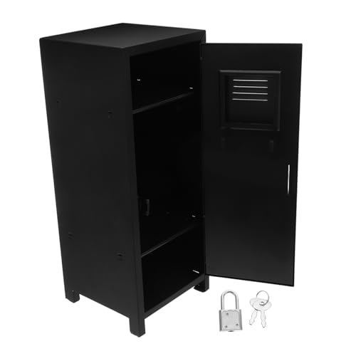 Homoyoyo Kompakter Metall-Schrank mit Schloss und Schlüssel Kleiner Abschließbarer Desktop-Organizer aus Robustem Eisen für Büro Schlafzimmer Küche und Wohnzimmer Homoyoyo Kompakter Metall-Schrank mit Schloss und Schlüssel Kleiner Abschließbarer Desktop-Organizer aus Robustem Eisen für Büro Schlafzimmer Küche und Wohnzimmer von Homoyoyo
