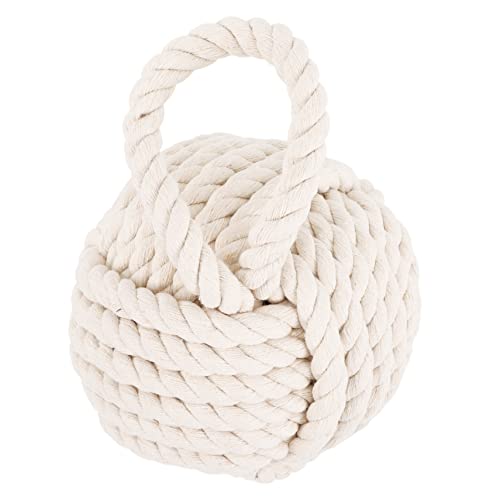 Homoyoyo Kreativer Türstopper aus Baumwolle und Leinen Kollisionsball für Türschutz Dekorative Wohnaccessoires für Haus und Restaurant Weißer Ball mit Vielseitigen Anwendungsmöglichkeiten von Homoyoyo