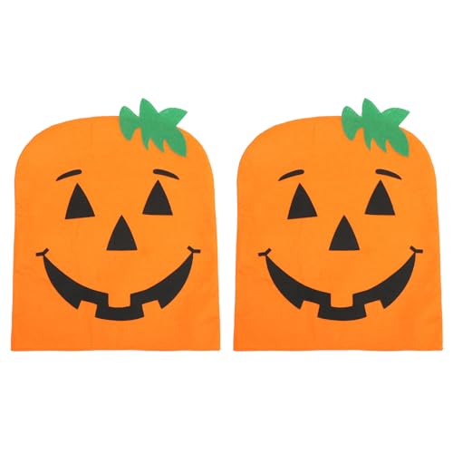 Homoyoyo Kürbis Stuhl Abdeckung Parsons Stuhl Husse Herbst Kürbis Pfarrer Stühle 2Pcs Halloween Party Liefert Halloween Husse Für Festival von Homoyoyo