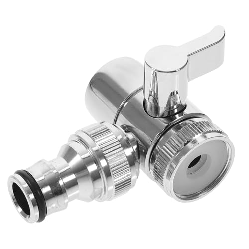 Homoyoyo Kupfer Waschbecken Wasserhahn Adapter mit Umschaltventil Verteiler für Spültisch und Waschmaschine Rutschfeste Verbindung Einfache Montage Kompatibel mit Europäischen und von Homoyoyo