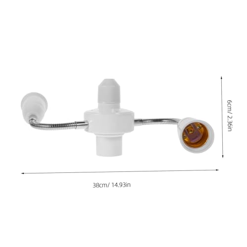 Homoyoyo Lampenfassung Adapter Fach Splitter mit Flexiblem Schlauch Verstellbarer Lichtkopf Sicherer Sockel Verteiler für Büro und Zuhause von Homoyoyo