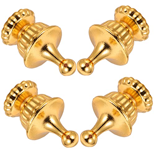 Homoyoyo Lampenknöpfe Lampenschirm Endstücke 4 Stück Gold Zinklegierung Ersatz für Tischlampe Stehlampe Nachttischlampe Dekoration für Wohnzimmer Büro Lampenteile Schraubverschluss von Homoyoyo
